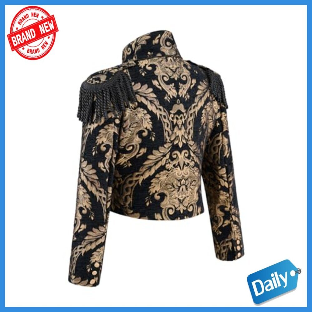 Steampunk Vintage Jacket Long Sleeve Medieval Gothic Coat Victorian Retro - Picture 4 of 6